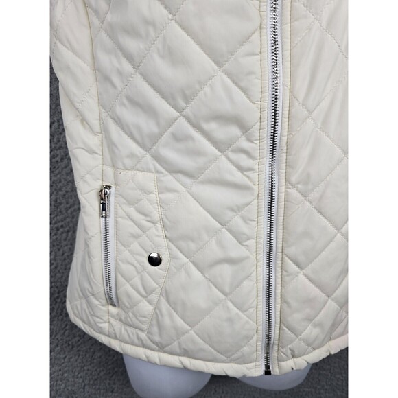 Argstar Jacket Vest Womens S White Quilted Lightweight Puffer Style Zip Pockets - Picture 6 of 16